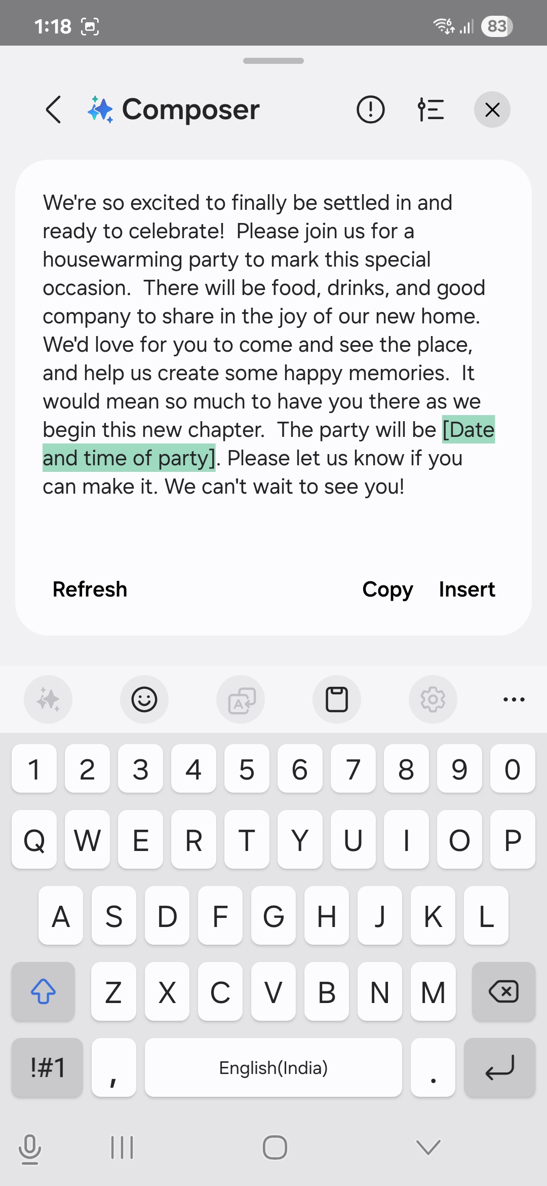 samsung galaxy s23 samsung galaxy ai writing assist (21) google keep galaxy ai composer detailed